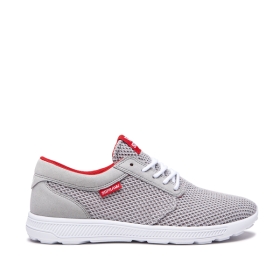 Supra HAMMER RUN Lave Sneakers Dame Grå/Rød/Hvite | NO-16247